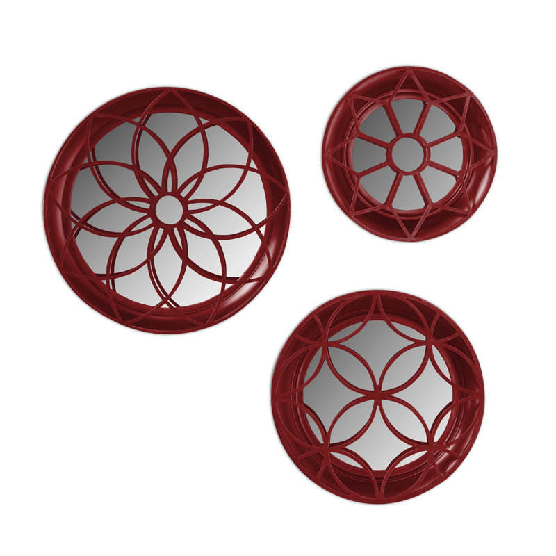 Kate and Laurel 3 Piece Hanging Mirror Wall Decor Set & Reviews Wayfair